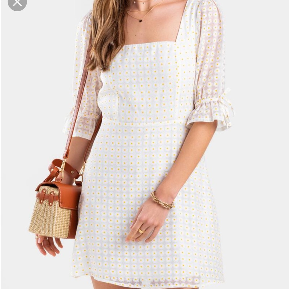 White cydney daisy mini dress - francesca’s